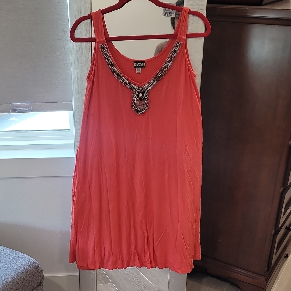Haani  Embellished Pleated Dress